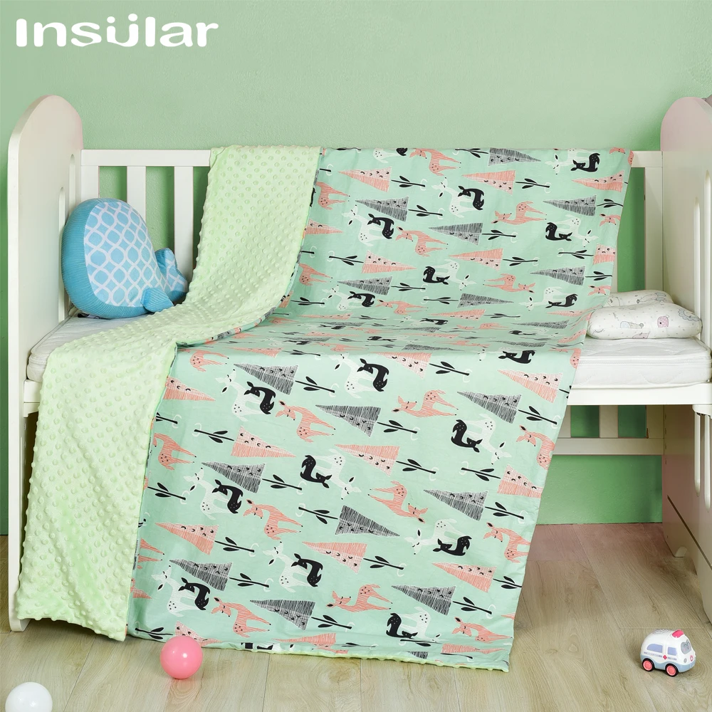 Утепленное детское одеяло с рисунком из мультфильма мягкое фланелевое