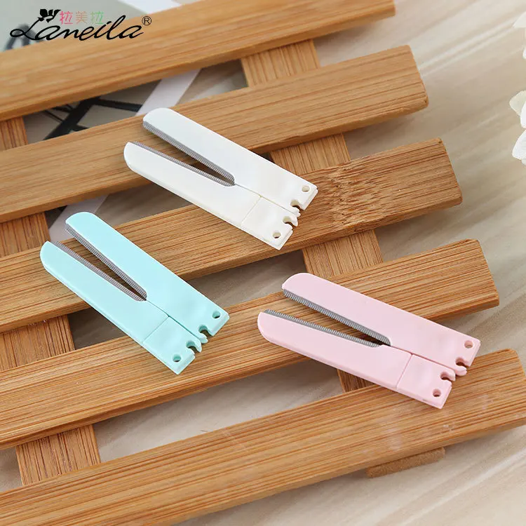 Portable Type Retractable Stainless Steel ti mei dao Eyebrow Knife Attached Replacement Cutter Head A0880 face razor for women |