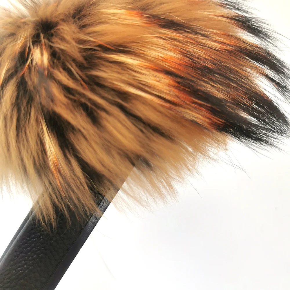 

2020 Ladies Slippers Designer Real Fur Sandals Womens Slide Footwear Wholesale Unique Raccoon Fur Fluffy Slides For Women