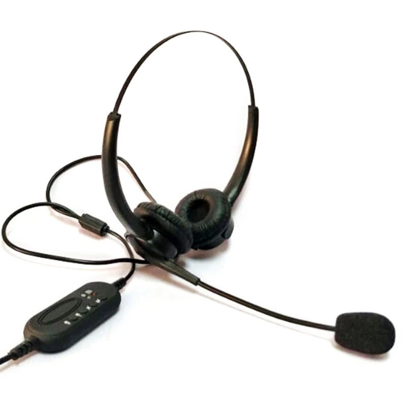 

2021 New USB Noise Reduction Headset with Microphone Gooseneck Mic Call Center Headphones