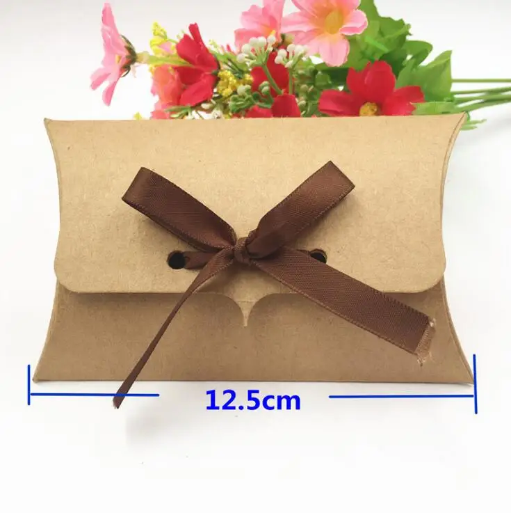 100 шт./лот крафт подарочная Коробки Бумага подушка коробки сделай сам упаковочная