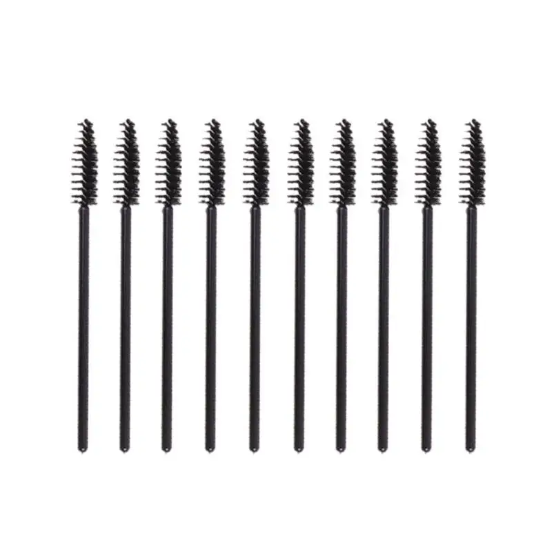 Black 10pcs 5/10/50 шт одноразовые щеточки с тушью для ресниц палочки для мотальные кисти для макияжа палочки для мотальные ресницы Ки - Handle Color: Black 10pcs