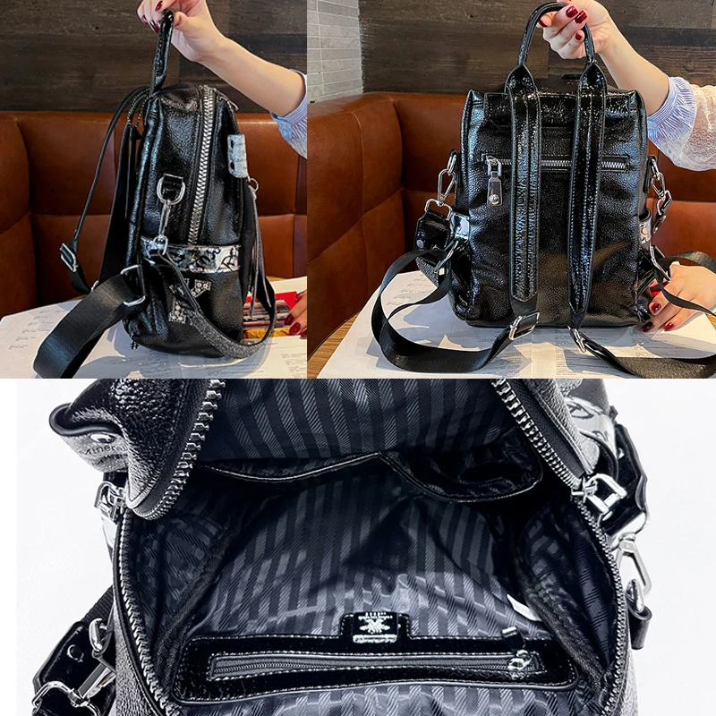 

Rhinestone Female Bagpack Korea Dual-use Shoulder Bag