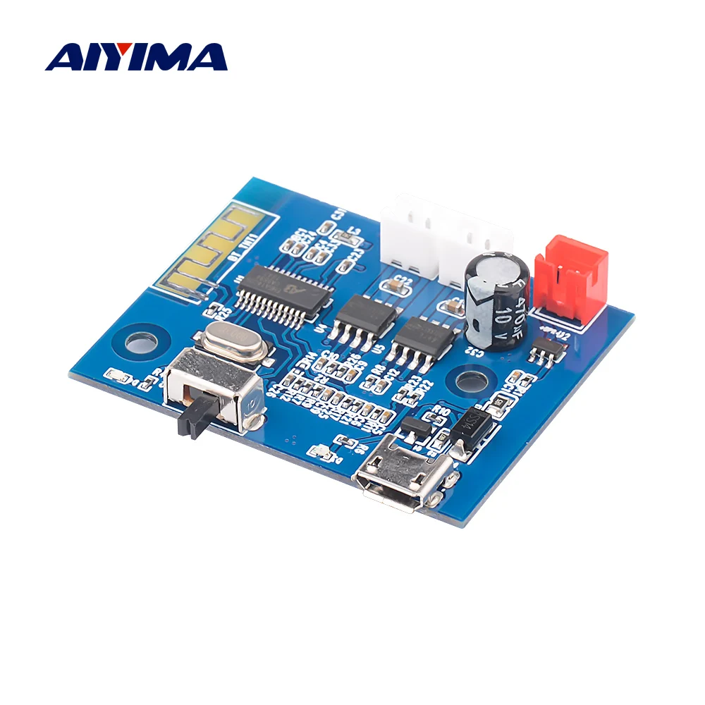 

AIYIMA Bluetooth 5,0 аудио приемник стерео звуковой усилитель мощности аудиоплата 3Wx2 MP3 декодер WAV аудио усилитель без потерь