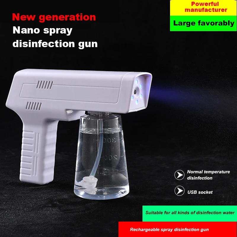 

Household Portable Wireless Handheld Atomization Disinfection Fog Machine Fog Machine USB Charging Nano Disinfection Spray Gun