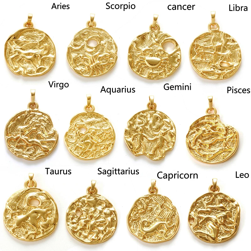 12 созвездий кулоны со знаками Зодиака для изготовления ювелирных изделий оптом