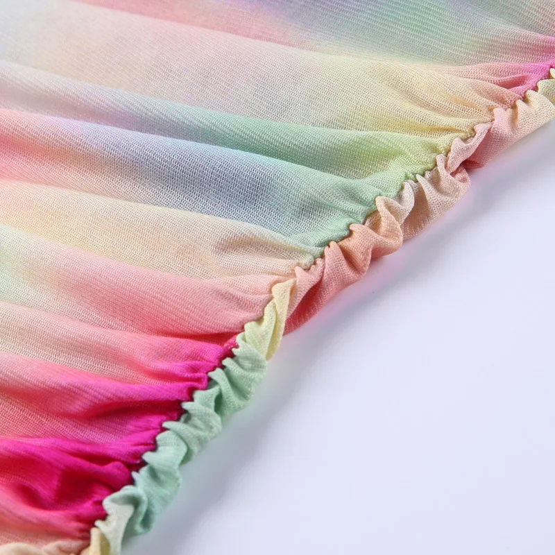 

BacklakeGirls Chic Colorful Tie-dyed Chain Sling Cocktail Dress 2020 Women Sexy Backless Beach Holiday Dress Vestidos En Oferta