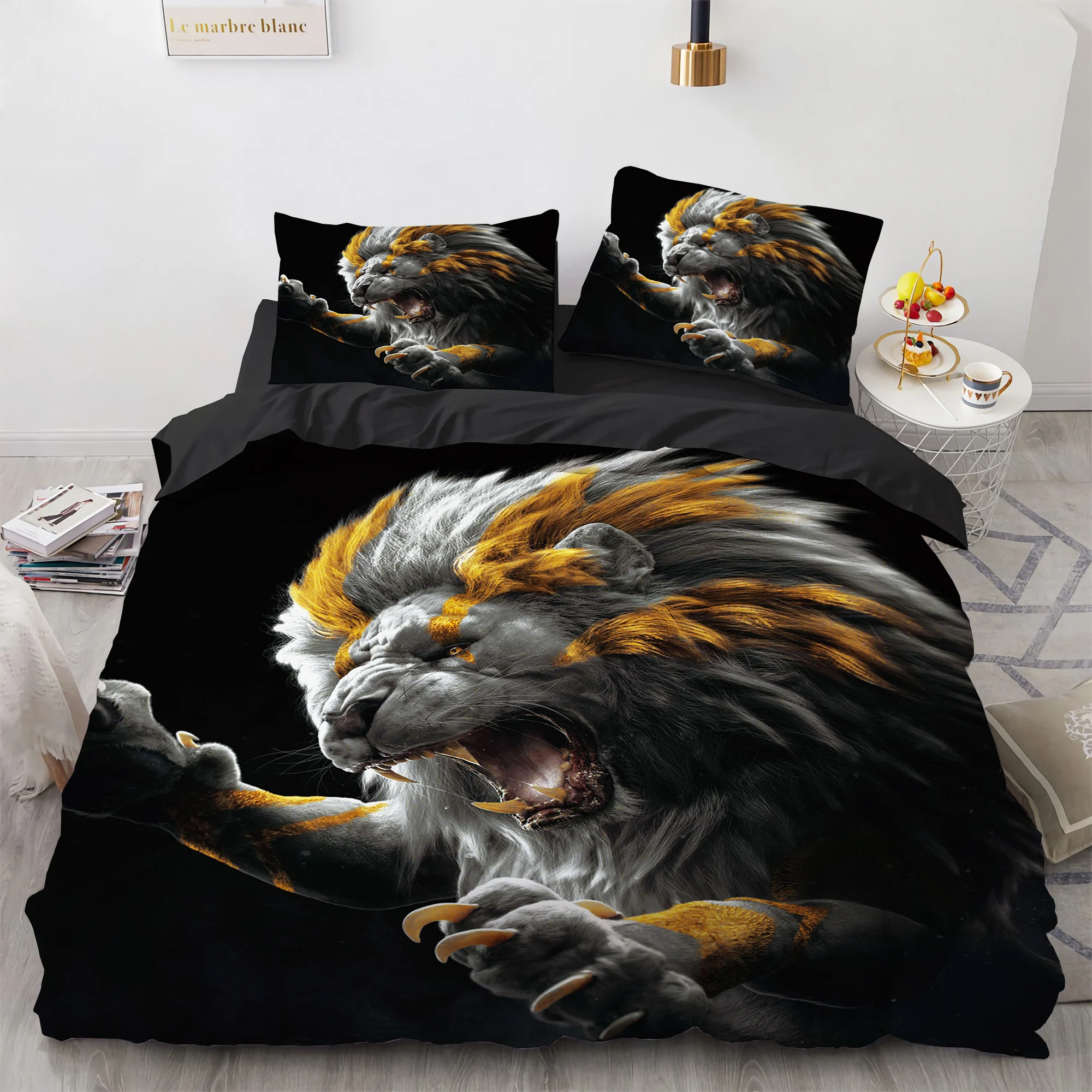 

3D Beast Lion Bedding Set For Bedroom Soft Bedspreads Comefortable Duvet Cover Quality Comforter Covers And Pillowcase