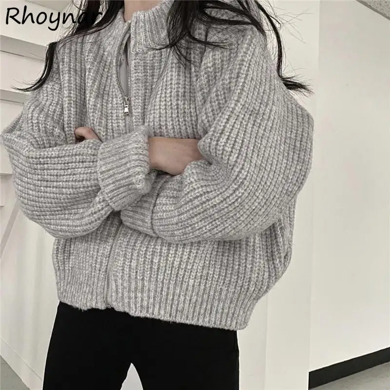 

Cardigan Women Sweater Spring Autumn Comfortable Fashion Elegant Warm All-match Solid Simple Leisure Students Loose Ulzzang New