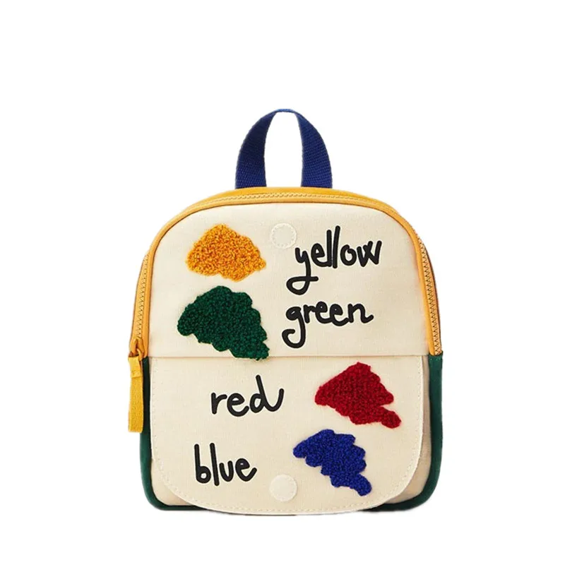 "Школьная сумка с отстрочкой для мальчиков и девочек, забавный маленький цветной рюкзак, Наплечная Сумка, детская мини-сумка"
