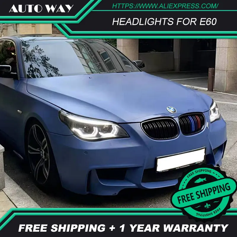 Чехол для стайлинга автомобиля BMW E60 основной светильник s 2003-2010 523i 530i головной