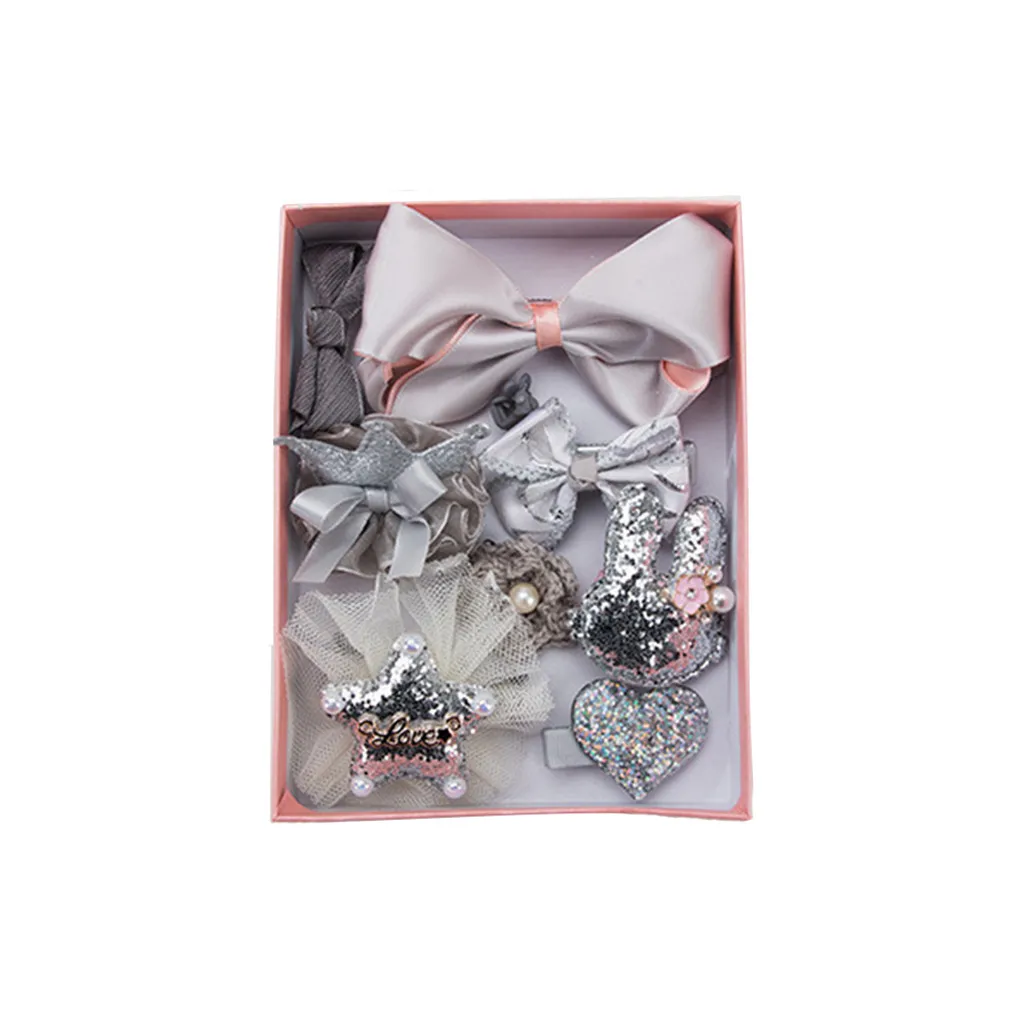 10 шт. аксессуары для волос Детские заколки с бантом маленьких девочек цветком