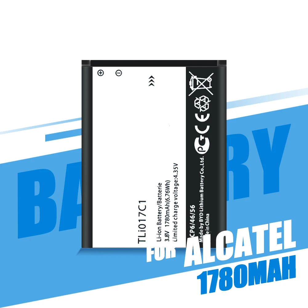 

Аккумулятор для сотового телефона 1780 мАч TLi017C1 для Alcatel One Touch OT-5027B DAWN OT-4060O STREAK OT-4060A PIXI 34.5019D IDEAL