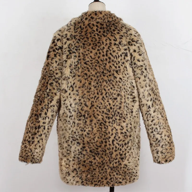 

Leopard Faux Fur Coat for Women Autumn Winter Thick Warm Fashion Artificial Fur Women's Coats Casual Fur Jacket Coat S-3xl