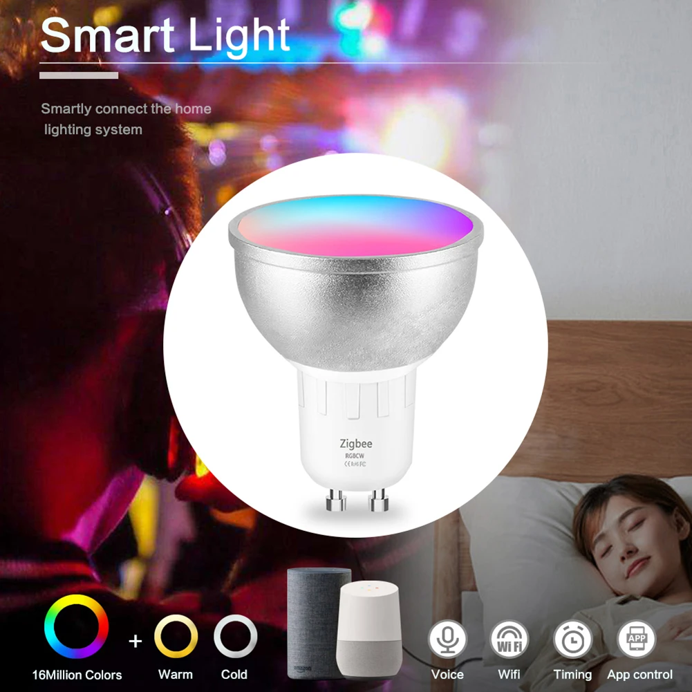 

Светодиодный умный светильник 60*50 мм с Wi-Fi, цветсветильник лампа с регулируемой яркостью, совместимая с ночником Alexa, Энергосберегающая свет...