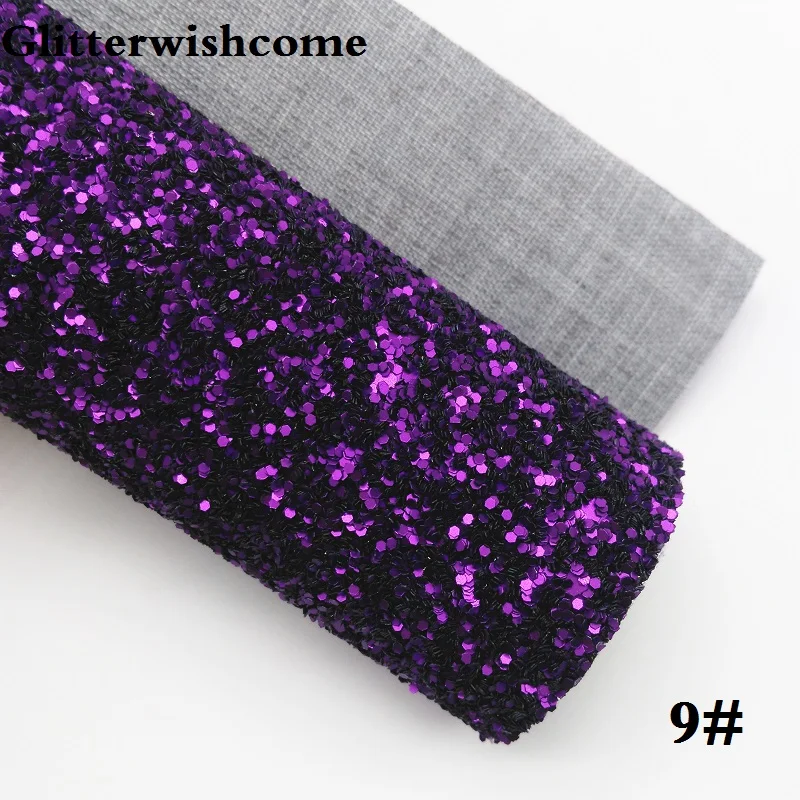 Glitterwishcome 21X29 см А4 Размер синтетическая кожа, матовая массивная блестящая кожа, искусственная ткань из искусственной кожи винил для бантов, GM042A - Цвет: 9