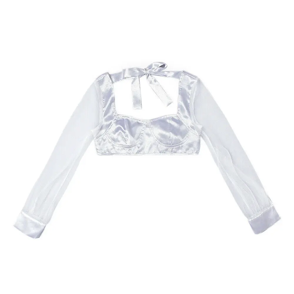 Summer Women Sexy Off Shoulder Bralet Bra Crop Top White Bandage Backless Wrapped Chest T-Shirt Cami Tops Vest | Женская одежда