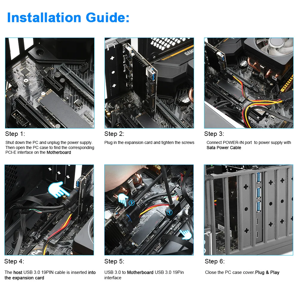 плата расширения usb3 0 type c pci e плата р