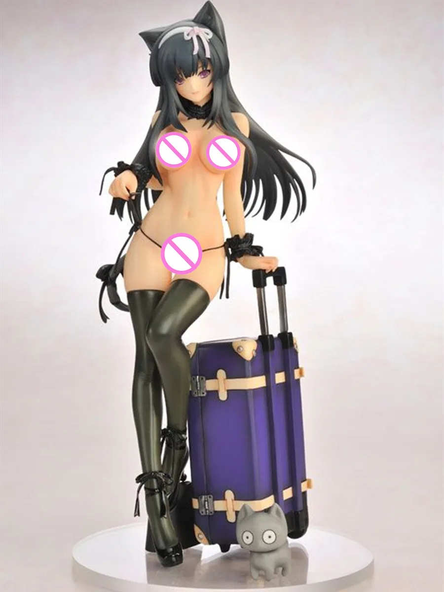 23 см Сексуальная аниме кошка планета фигуры платья жесткий грудь куклы горничной