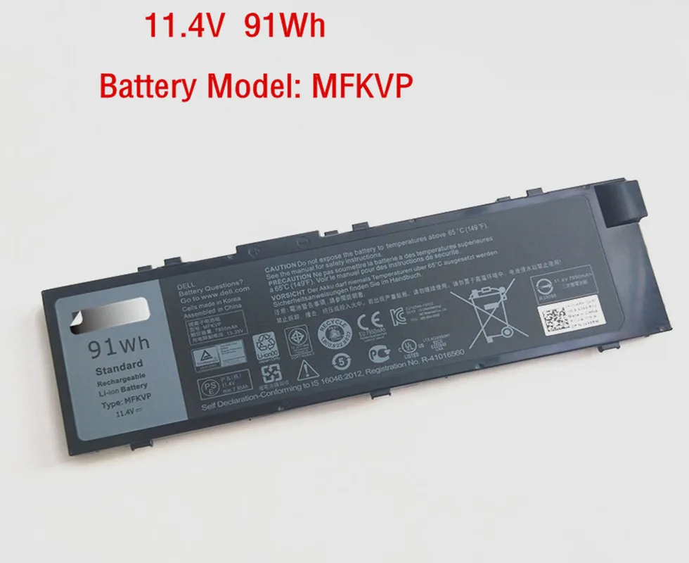 11 4 V 91WH оригинальный 0FNY7 T05W1 MFKVP ноутбук Батарея для Dell Precision 7510 7710 M7710 7720|Комплекты