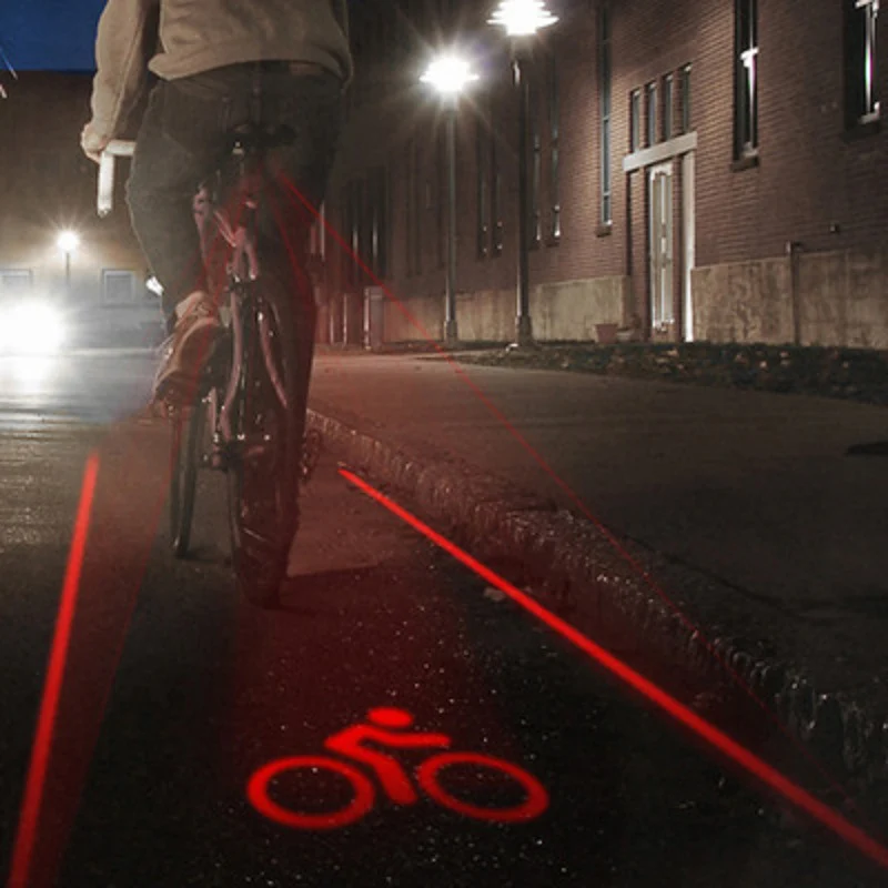 2 Laser+5 Led Rear Bike Bicycle Tail Light Beam Safety Warning Red Lamp Cycling Taillight Mtb Road Au4 | Спорт и развлечения