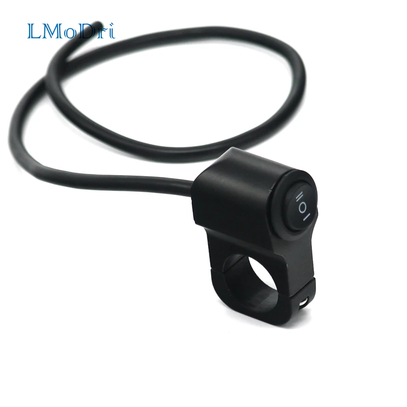 

LMODRI Motorcycle Modification Switch Headlight Scooter Moped Bicycle ATV Universal 7/8" 22mm Handlebar 2 in 1 Switches Aluminum