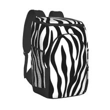 Refrigerator Bag Funny Zebra Skin Print Soft Large Insulated Cooler Backpack Thermal Fridge Travel Beach Beer Bag