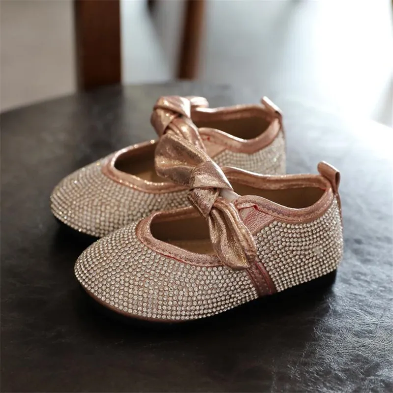 2020 Весенняя детская обувь для маленьких девочек с бриллиантами Детская