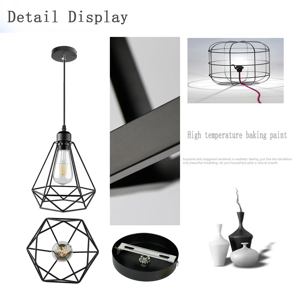 Ретро Промышленный Утюг подвесной светильник с Винтаж Освещение в помещении ing