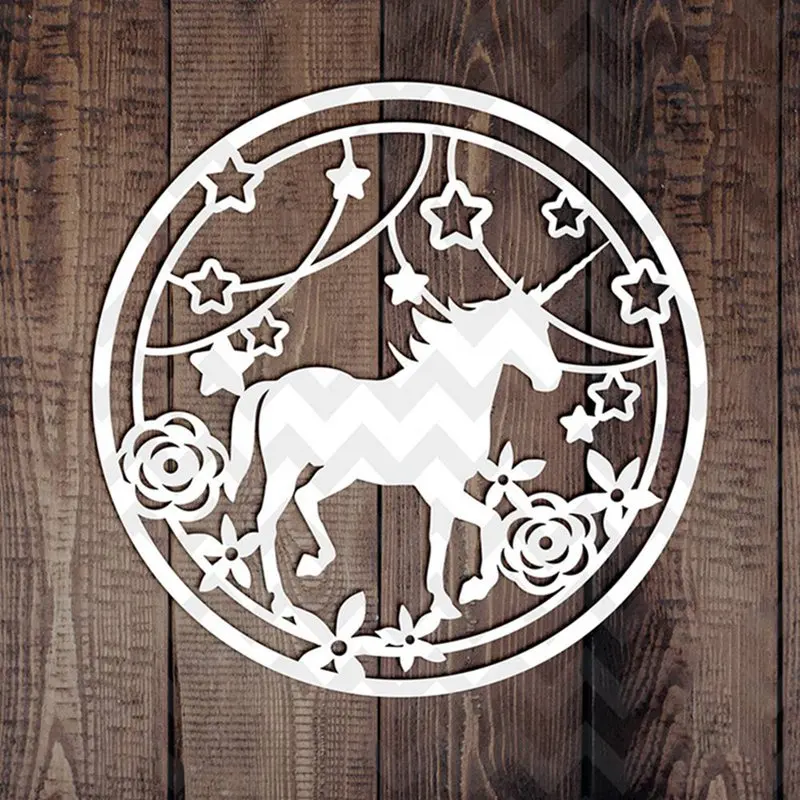 Единорог высечки для DIY скрапбукинга декоративные бумажные карты полый конь