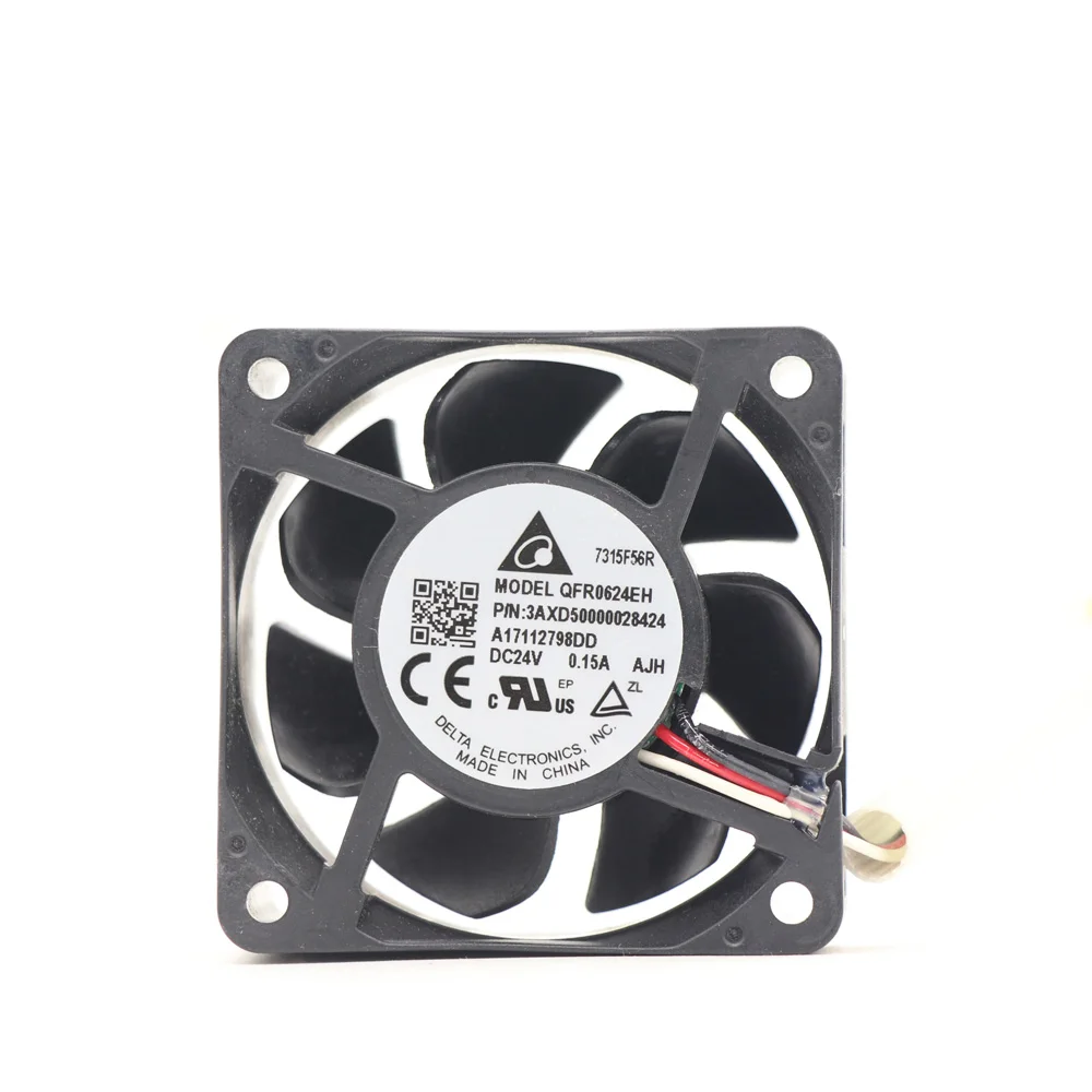 

Delta QFR0624EH 60X60X25.4mm 24V 0.15A DC Fan Inverter Cooling Fan