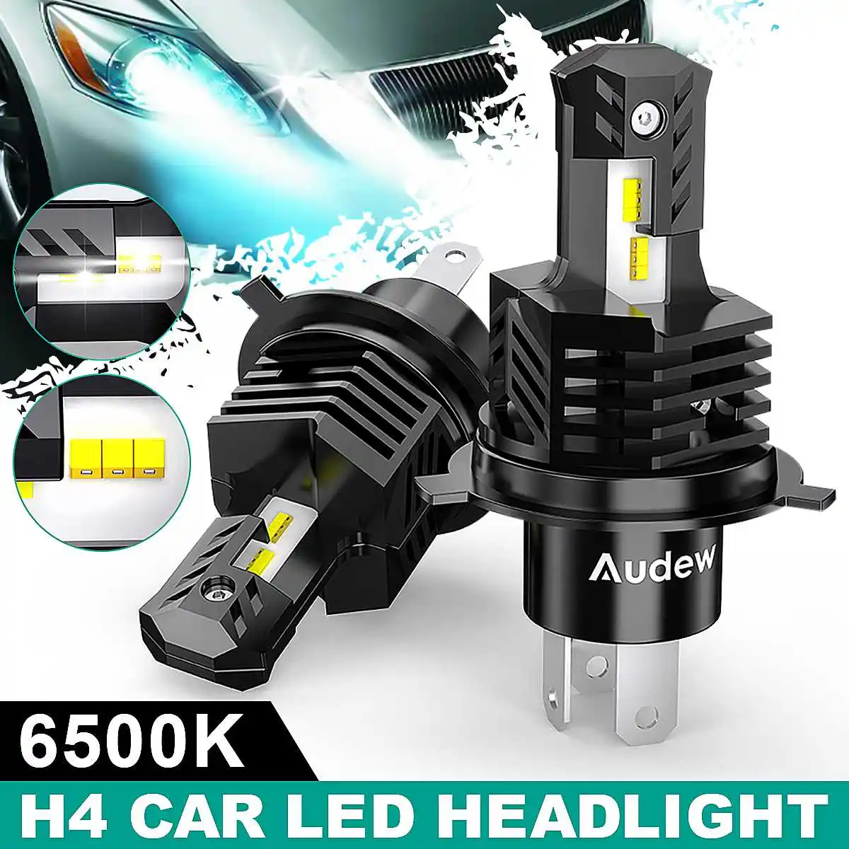 

H4 LED Bulbs Headlight Bulbs 12V 4800LM High / Low Beam 6000-7000K For Car Motorcycle Motorbike Lamp ATV UTV