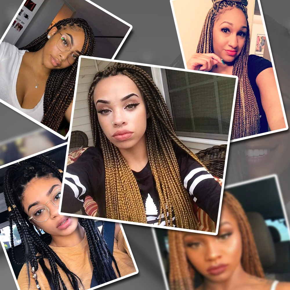 Вязаные крючком косички синтетические волосы 3s коробочка для плетения Xpression 22