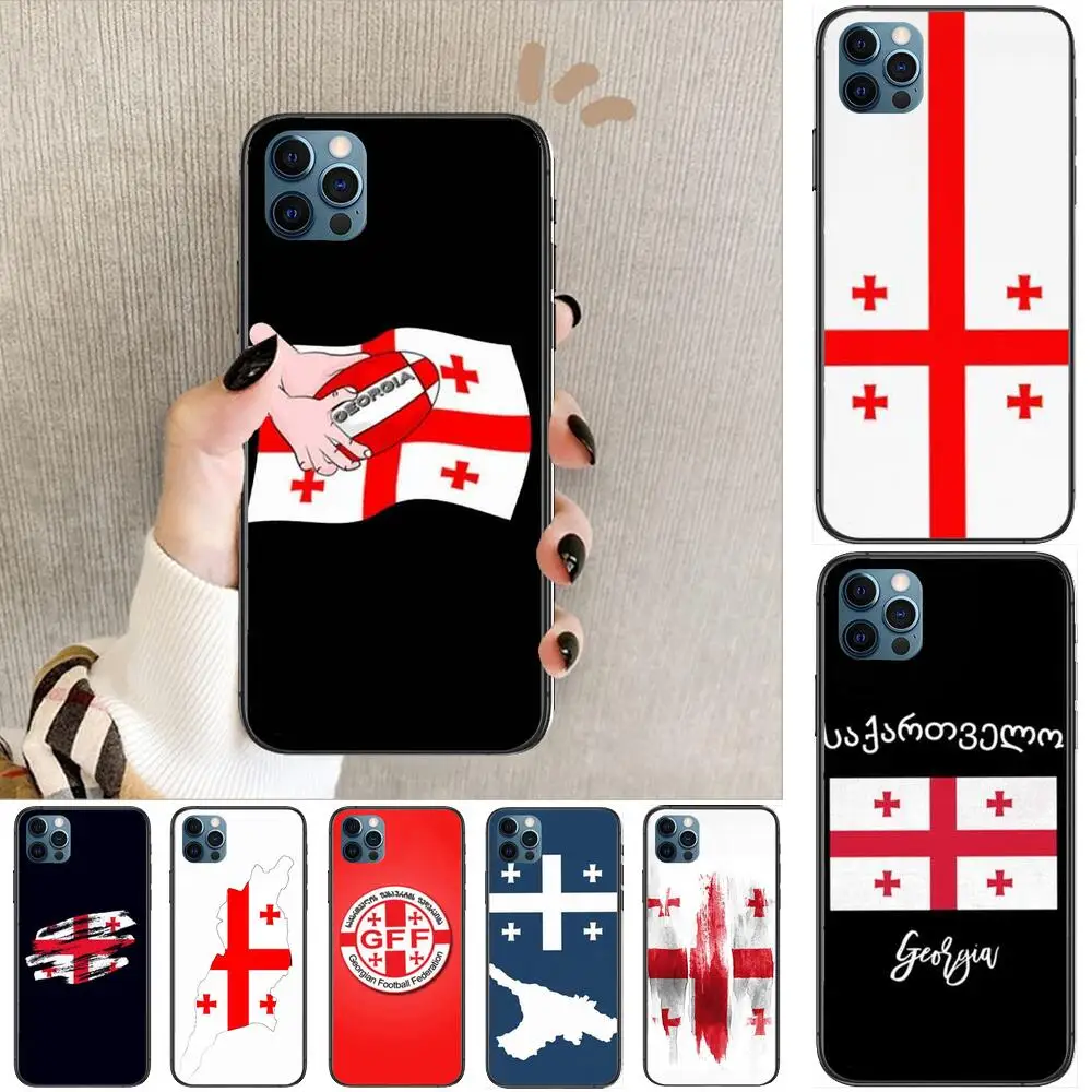 

Georgia flag Phone Cases For iphone 12 Pro Max case 11Pro Max 8PLUS 7PLUS 6S iphone XR X XS mini mobile cell funda