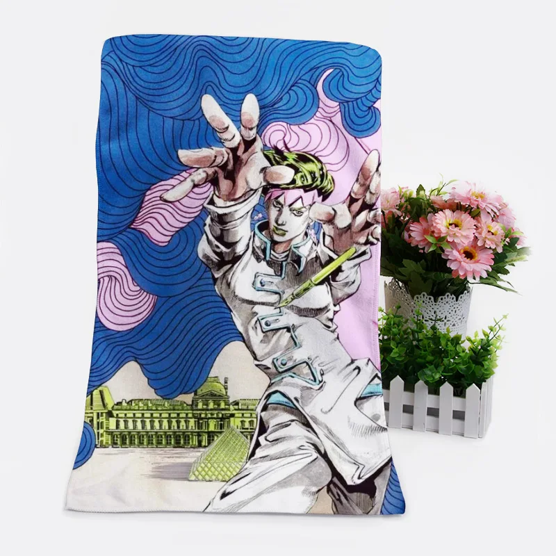 1 шт. необычное модное Аниме Полотенце для ванной JoJo s носовой платок мягкое