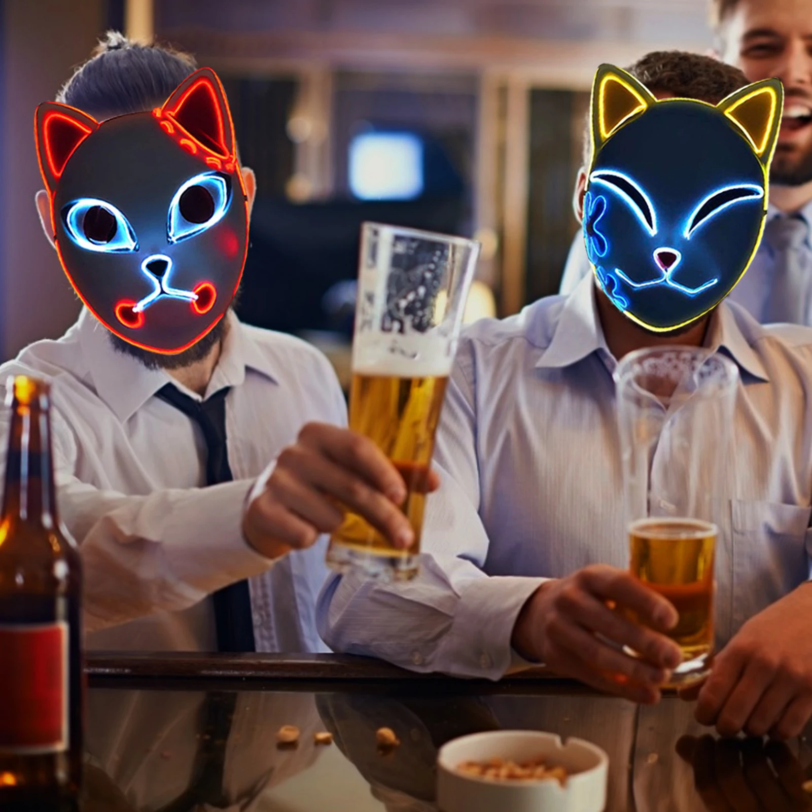 

Demon Slayer Tanjirou Mask Kimetsu No Yaiba Sabito Mascarilla Anime Masks Makomo Cosplay Masques Halloween Costume Mascaras LED