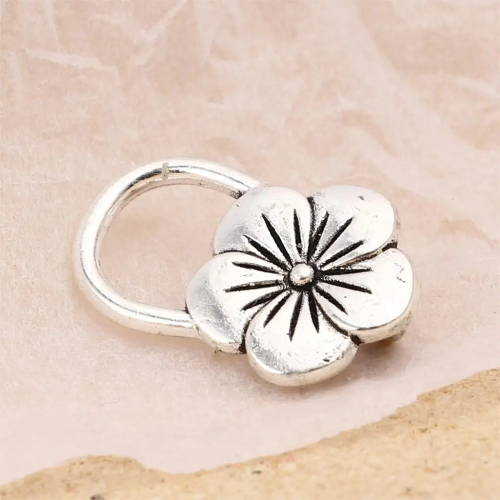 

Zinc Based Alloy Charms Flower Antique Silver Color Necklace Pendant DIY Handmade Jewelry Earring Bracelet Accessories 30 PCs