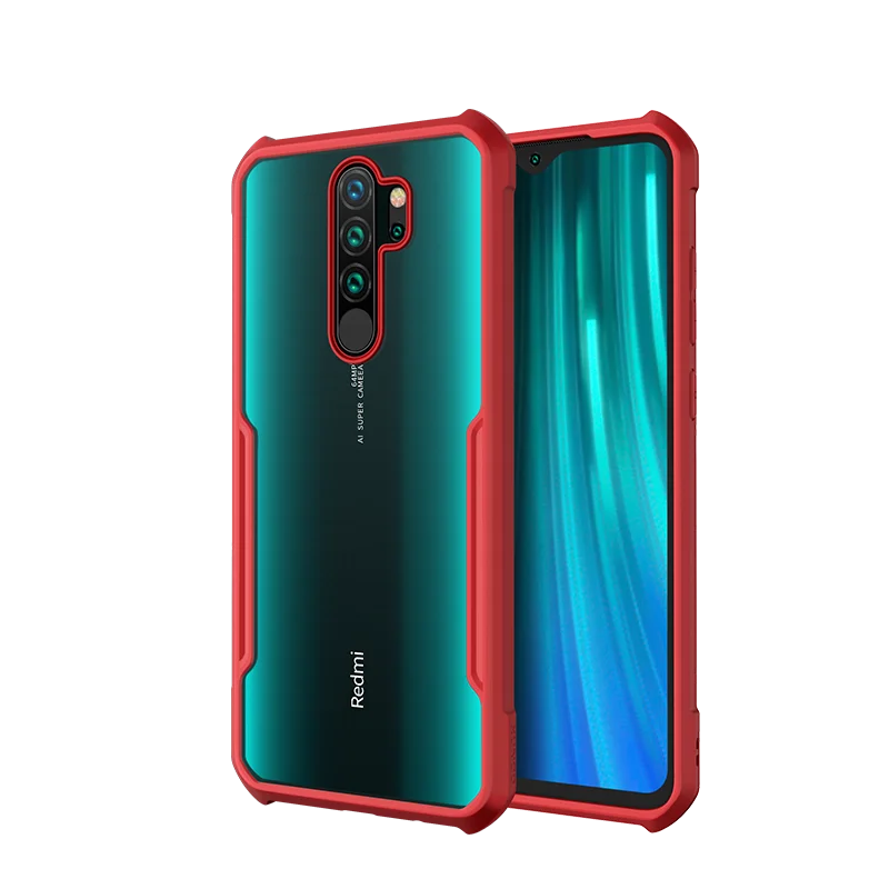 Red Для Xiaomi Redmi Note 8 Pro Чехол Xundd чехол для телефона Shookproof защитный чехол бампер Beetle защита экрана закаленное стекло - Цвет: Red