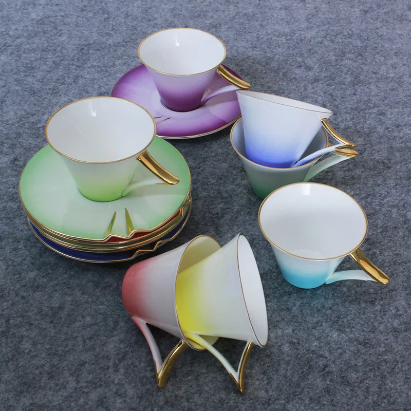 1 Набор креативных керамических чашек кофейная чашка и блюдце китайские