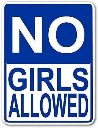 

Wall Decor Metal Aluminum Sign No Girls Allowed White Indoor Outdoor Metal Sign Vintage Retro Wall Decor 12x8 Inch Wall Plaque