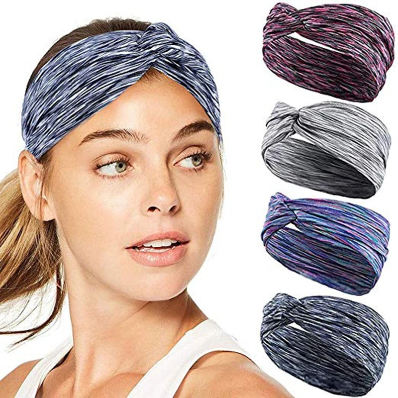 

Women Sports headbands Breathable sweatband quick dry head band sport elastic anti-slip Absorbent Sweat Headscarf