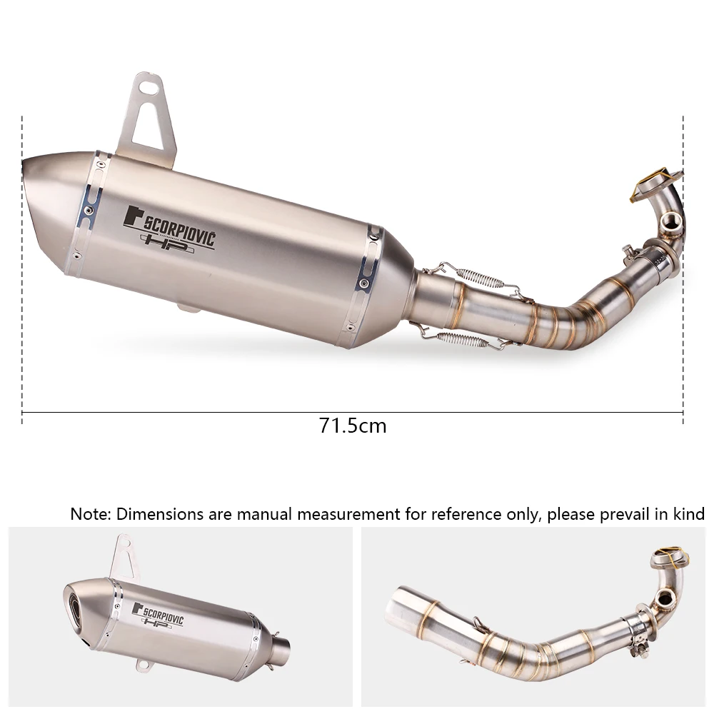 

For piaggio vespa gts 300 2007- 2017 2018 2019 2020 motorcycle slip on exhaust muffler mid-tube gts300