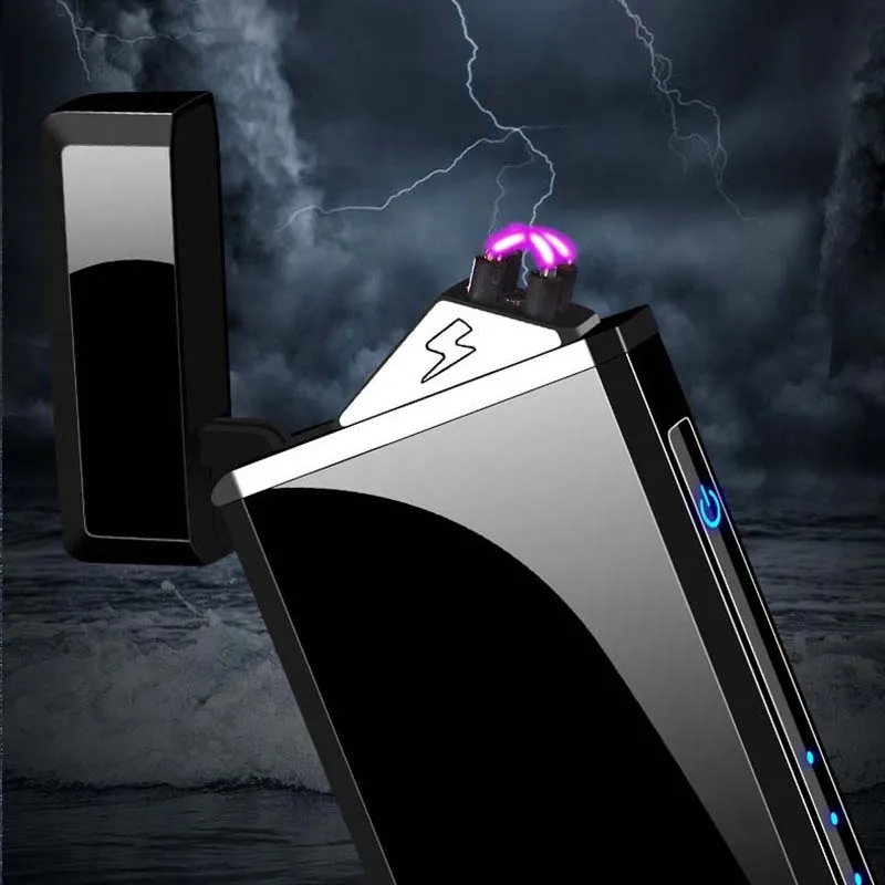2020 электрическая зажигалка с подключением к USB двойной плазменная дуговая