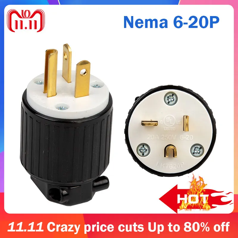 Розетка стандарта США Nema штепсельная вилка переменного тока с 3 зубцами