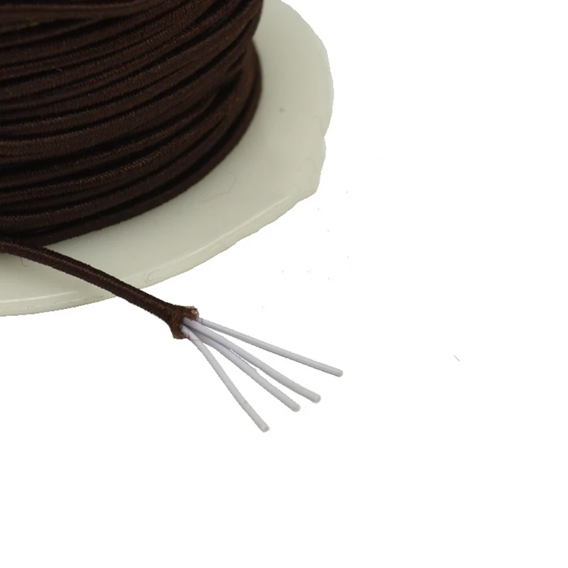 Прочная эластичная веревка 1 2 мм 50 м в рулоне растягивающаяся нить для