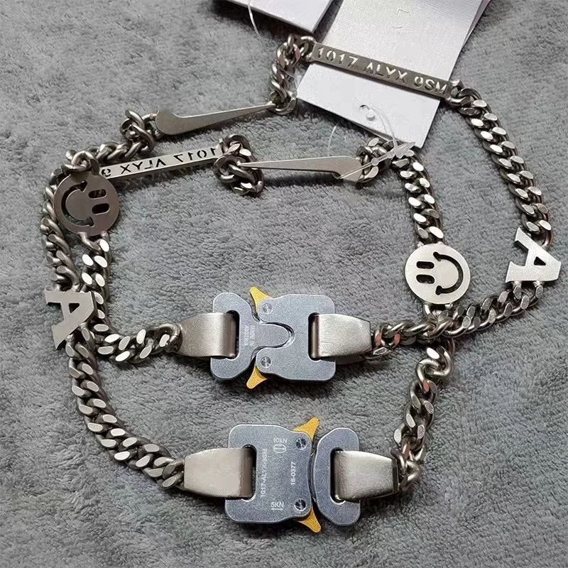 Цепная Пряжка ALYX Hero 1017 из алюминия меди металла стиль хип-хоп смайлик грушевое