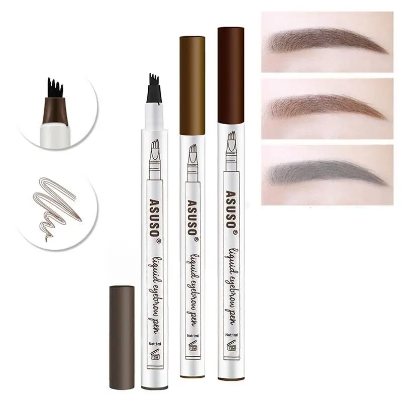 Микроблейдинг карандаш для бровей водостойкий макияж глаз 3 цвета легкая в