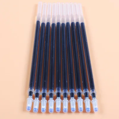 10pcs black refills 3, 6 штук в партии, гелевая ручка Kawaii набор Фламинго листья 0,5 мм с черными чернилами нейтральная ручка, офисные и школьные принадлежности канцелярские товары - Цвет: 10pcs black refills