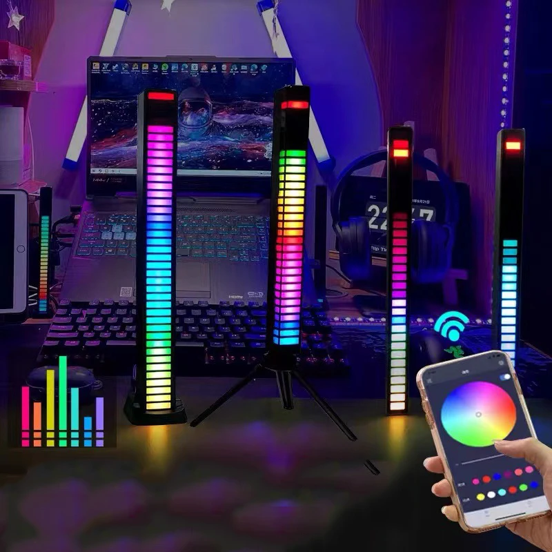 RGB Голосовое управление аудио музыкальный ритм лампа Светодиодная атмосфера