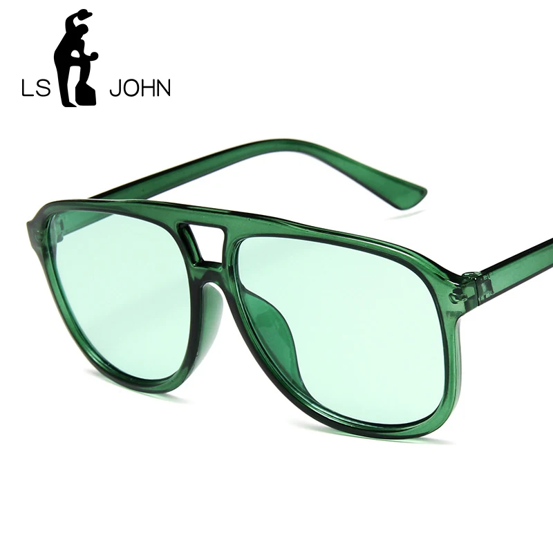 Солнечные очки LS JOHN в большой оправе для мужчин и женщин модные брендовые